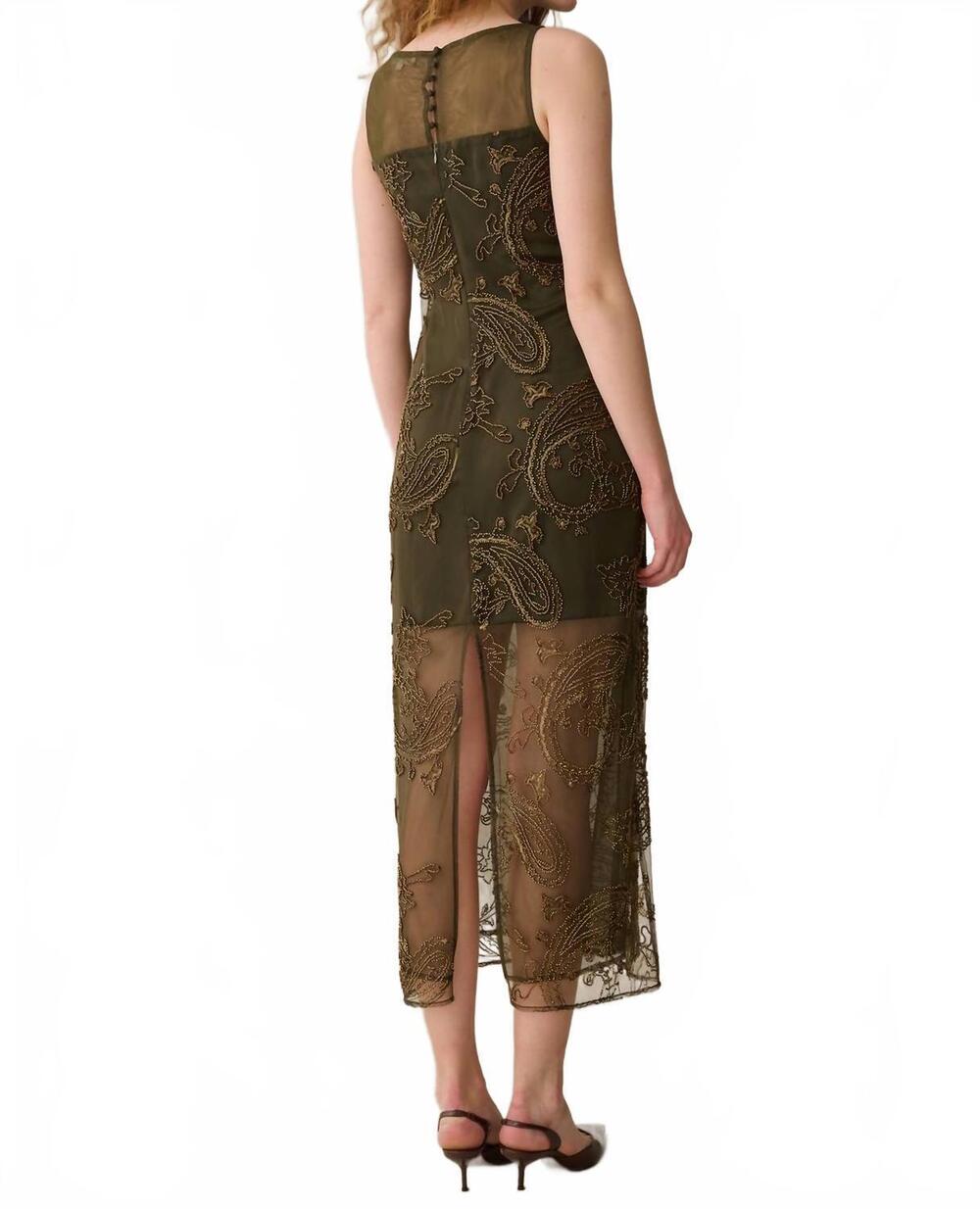 NEW FEW MODA ora dress in olive - Picture 3 of 7